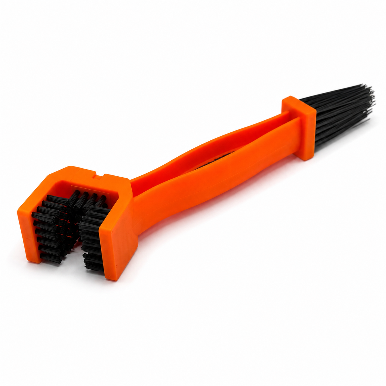 RevShine Products chain and sprocket cleaning brush for dirtbike chains, featuring durable bristles for effective cleaning.