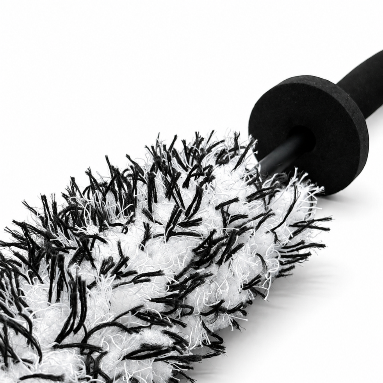 RevShine Wheel & Spoke Cleaning Brush with sturdy handle and bristles for thorough car wheel and spoke cleaning.